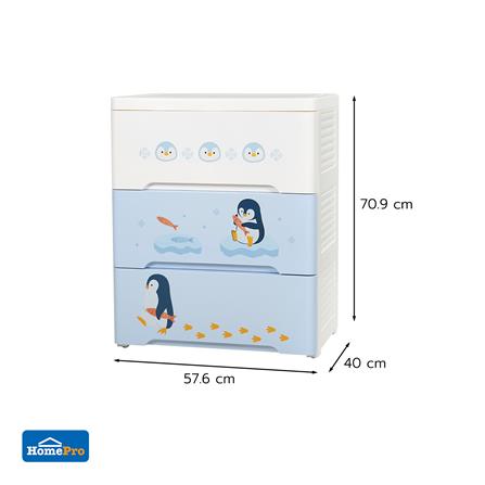 ตู้ลิ้นชัก 3 ชั้น STACKO LITTLE-P 57.6x40x70.9 ซม. สีฟ้า/ขาว_9