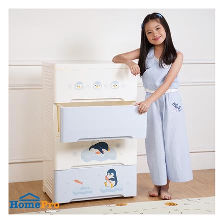 ตู้ลิ้นชัก 4 ชั้น STACKO LITTLE-P 57.6x40x92.7ซม. สีฟ้า/ขาว_5