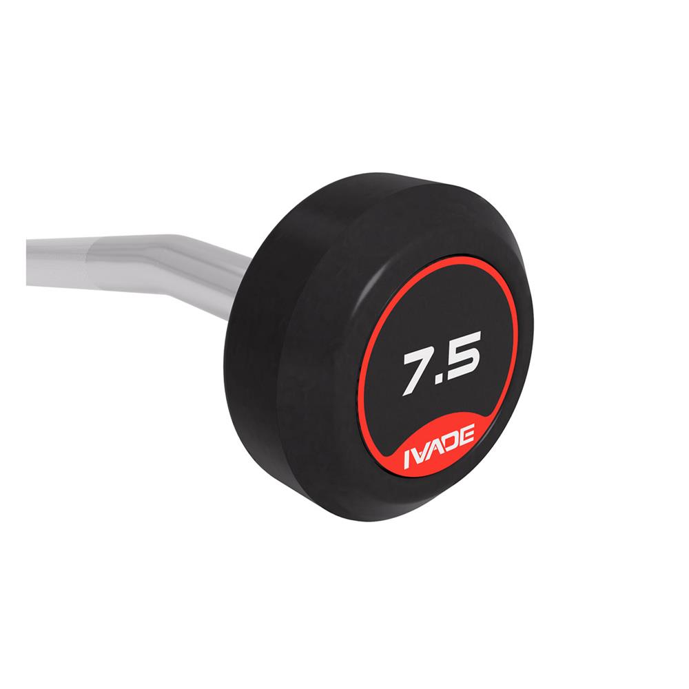 บาร์เบลแกนหยักหุ้มยาง IVADE 7.5 กก. (1 ชิ้น)