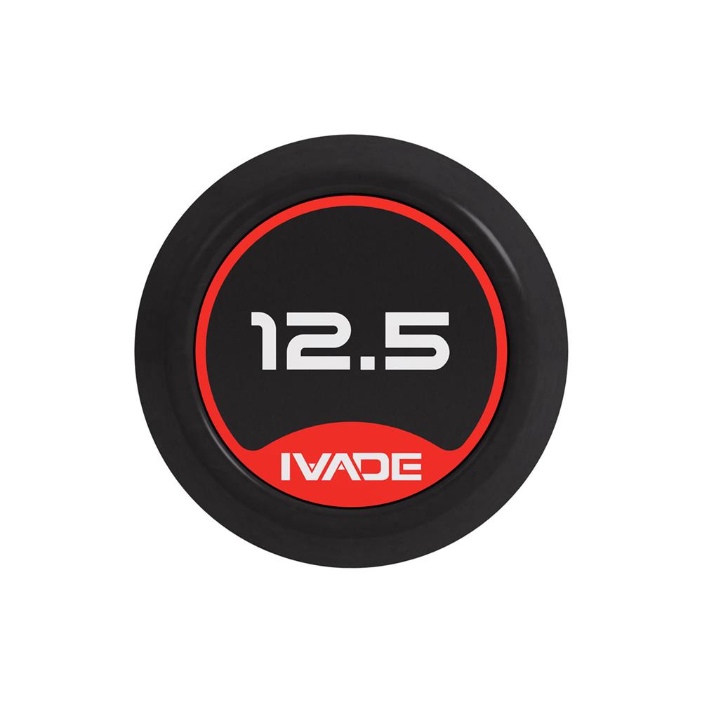 บาร์เบลแกนหยักหุ้มยาง IVADE 12.5 กก. (1 ชิ้น)