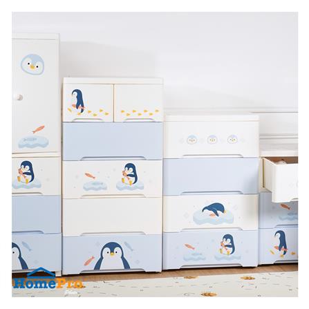 ตู้ลิ้นชัก 5 ชั้น STACKO LITTLE-P 57.6x40x115.3 ซม. สีฟ้า/ขาว_5