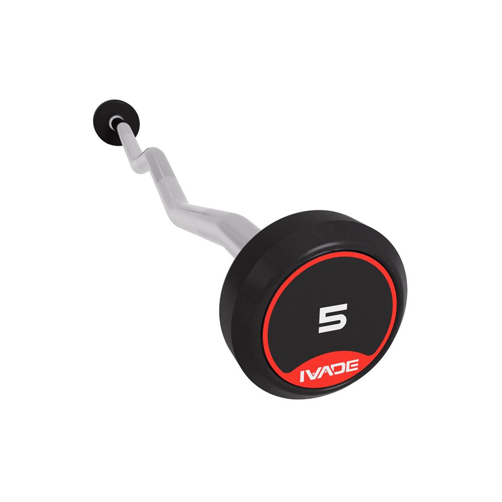 บาร์เบลแกนหยักหุ้มยาง IVADE 5 กก. (1 ชิ้น)