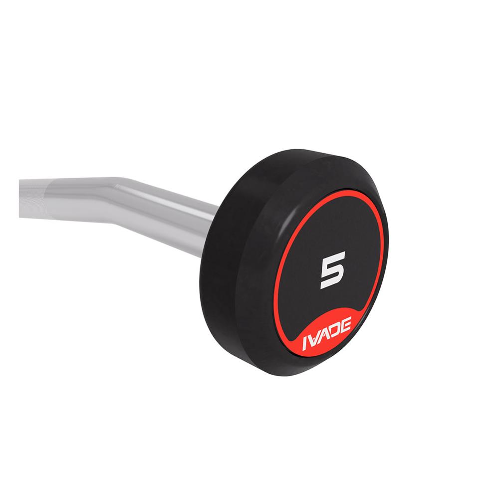บาร์เบลแกนหยักหุ้มยาง IVADE 5 กก. (1 ชิ้น)