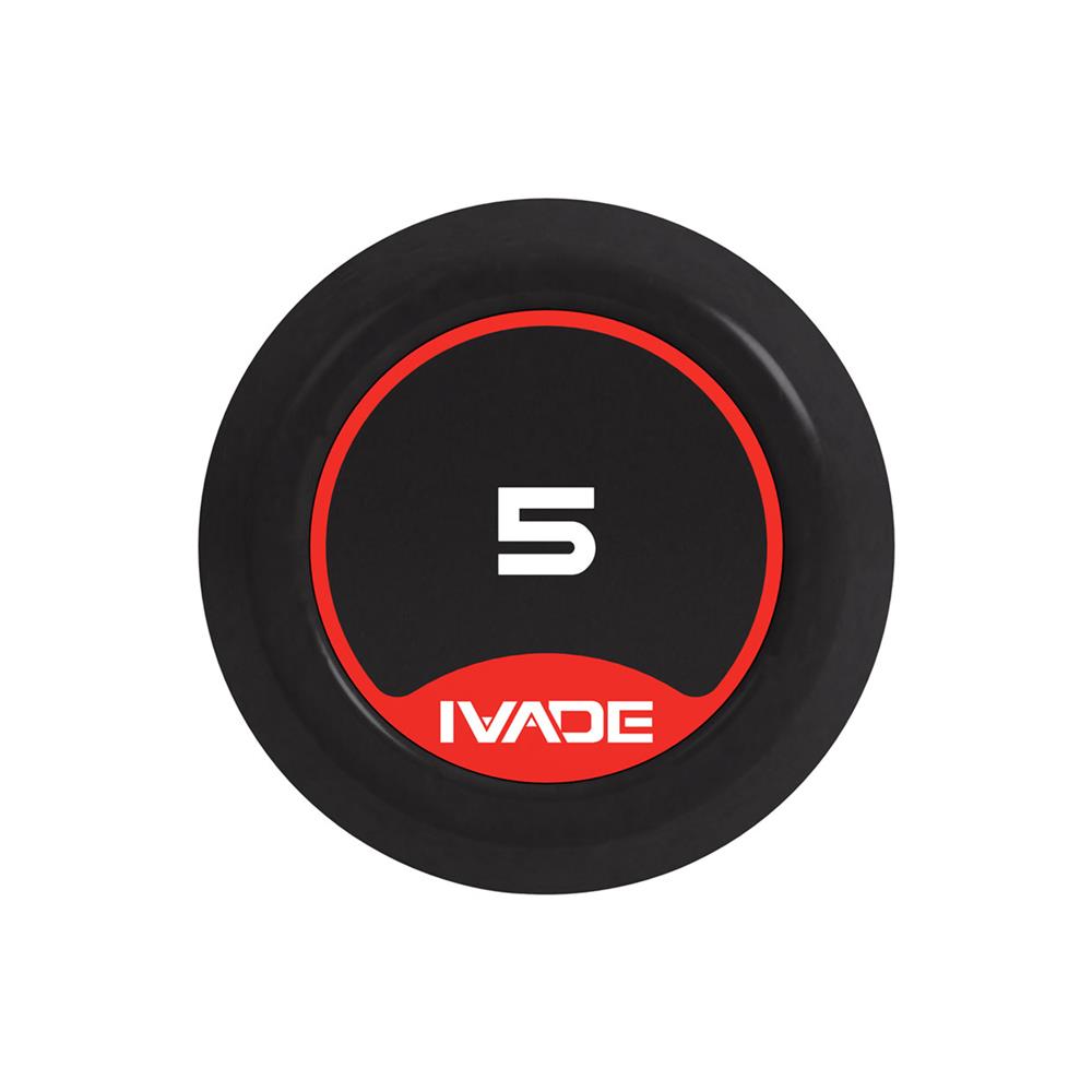 บาร์เบลแกนหยักหุ้มยาง IVADE 5 กก. (1 ชิ้น)