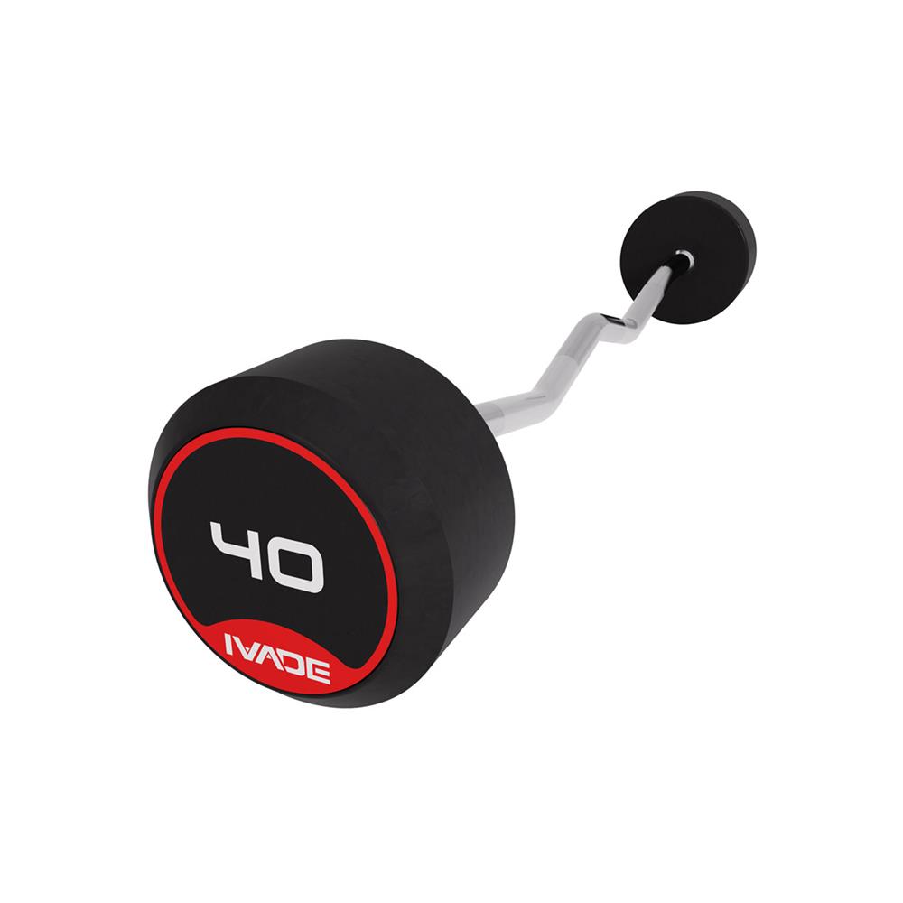บาร์เบลแกนหยักหุ้มยาง IVADE 40 กก. (1 ชิ้น)