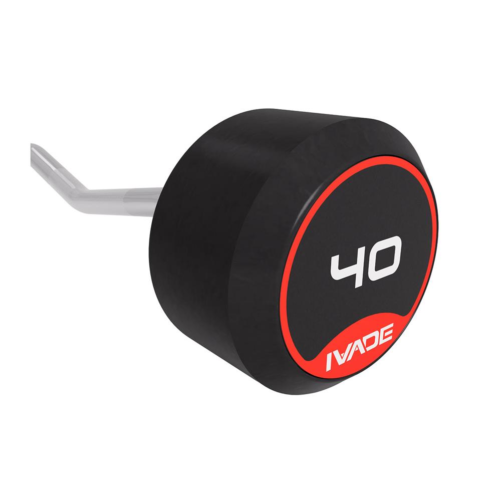 บาร์เบลแกนหยักหุ้มยาง IVADE 40 กก. (1 ชิ้น)