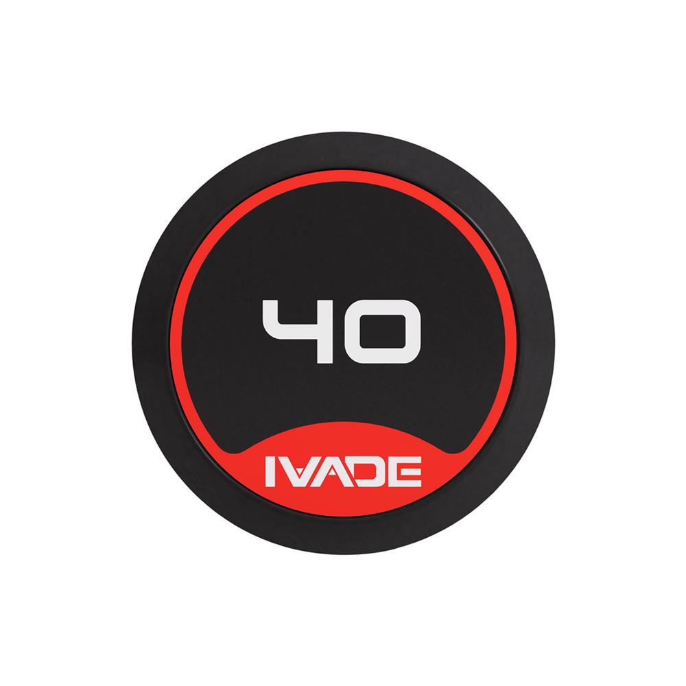 บาร์เบลแกนหยักหุ้มยาง IVADE 40 กก. (1 ชิ้น)