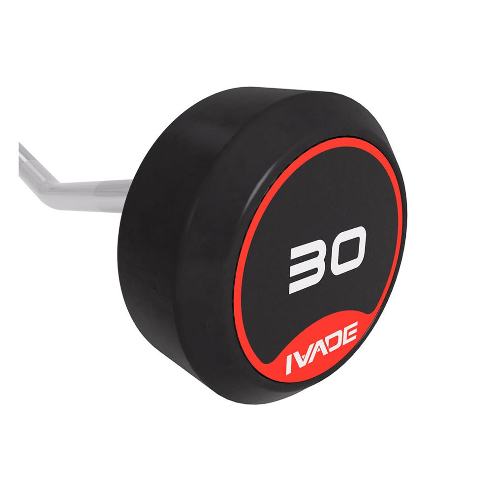 บาร์เบลแกนหยักหุ้มยาง IVADE 30 กก. (1 ชิ้น)