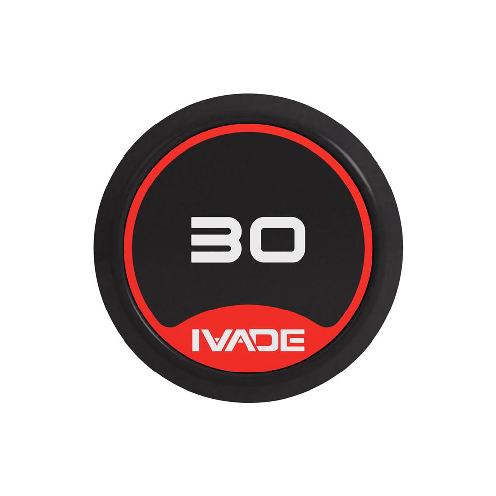บาร์เบลแกนหยักหุ้มยาง IVADE 30 กก. (1 ชิ้น)