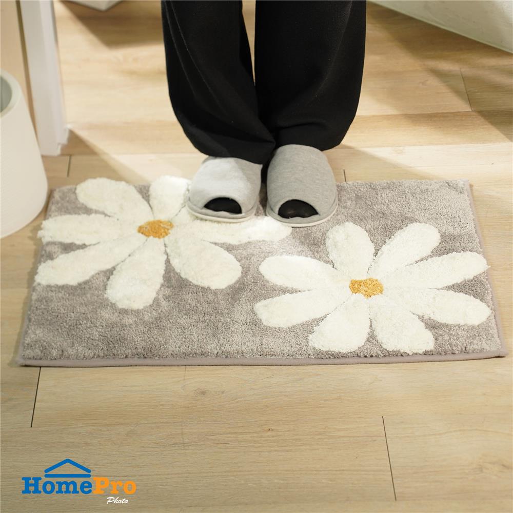 พรม HOME LIVING STYLE DAISY 45X70 ซม. สีเทา