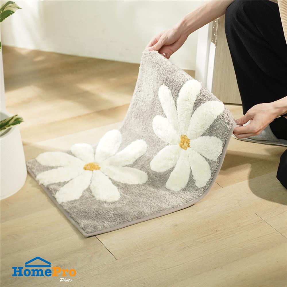 พรม HOME LIVING STYLE DAISY 45X70 ซม. สีเทา
