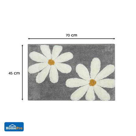 พรม HOME LIVING STYLE DAISY 45X70 ซม. สีเทา_7