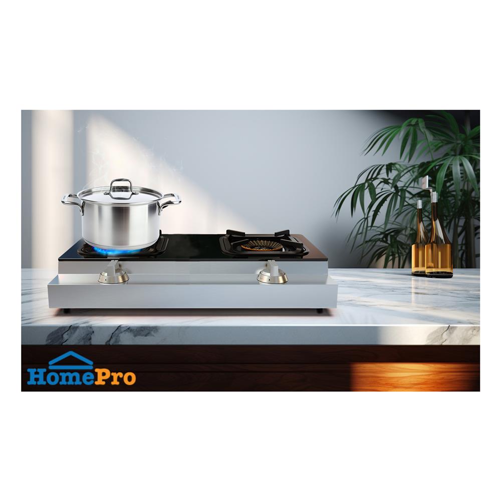 เตาแก๊สตั้งโต๊ะ 2 หัวแก๊ส KUCINE PYRO SS