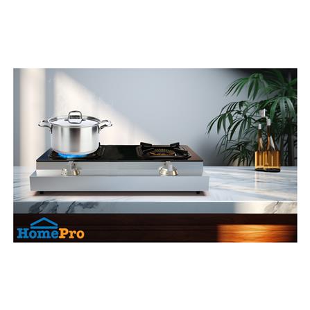 เตาแก๊สตั้งโต๊ะ 2 หัวแก๊ส KUCINE PYRO SS_4