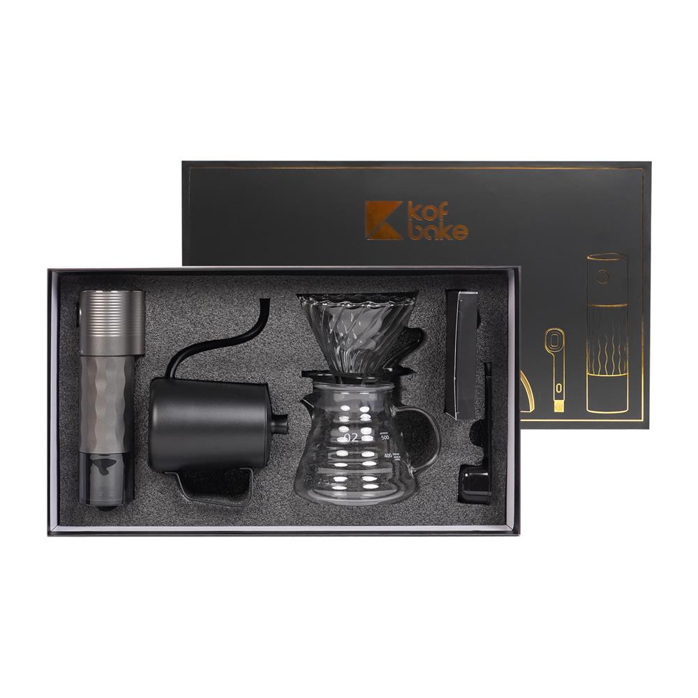 ชุดดริปกาแฟและเครื่องบดเมล็ดกาแฟ KOF BAKE CFT03