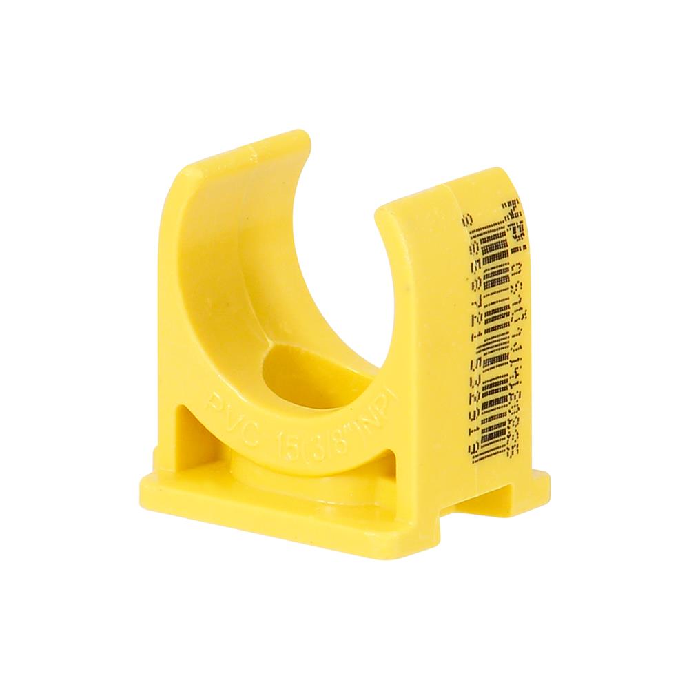 คลิปก้ามปู PVC ตราช้างNPI 3/8 นิ้ว สีเหลือง (แพ็ก 5 ชิ้น)