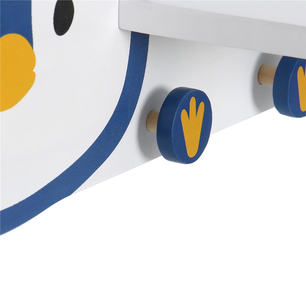 ชั้นวางติดผนังพร้อมขอแขวน STACKO LITTLE-P 15x60x15 ซม. สีฟ้า