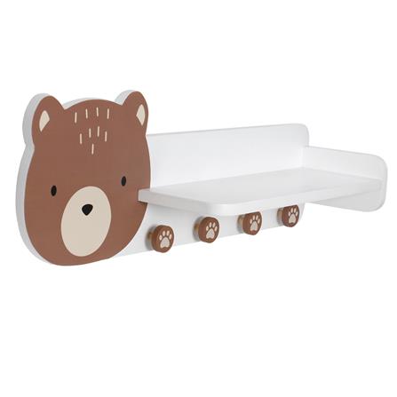 ชั้นวางติดผนังพร้อมขอแขวน STACKO LITTLE-B 15x60x15 ซม. สีน้ำตาล_1