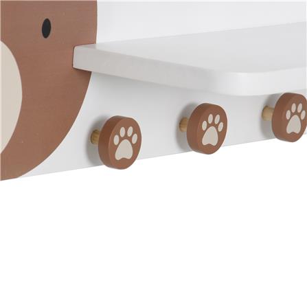 ชั้นวางติดผนังพร้อมขอแขวน STACKO LITTLE-B 15x60x15 ซม. สีน้ำตาล_2