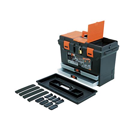 กล่องเครื่องมือพลาสติก TRUSCO TTB-802 สีดำ-ส้ม_1