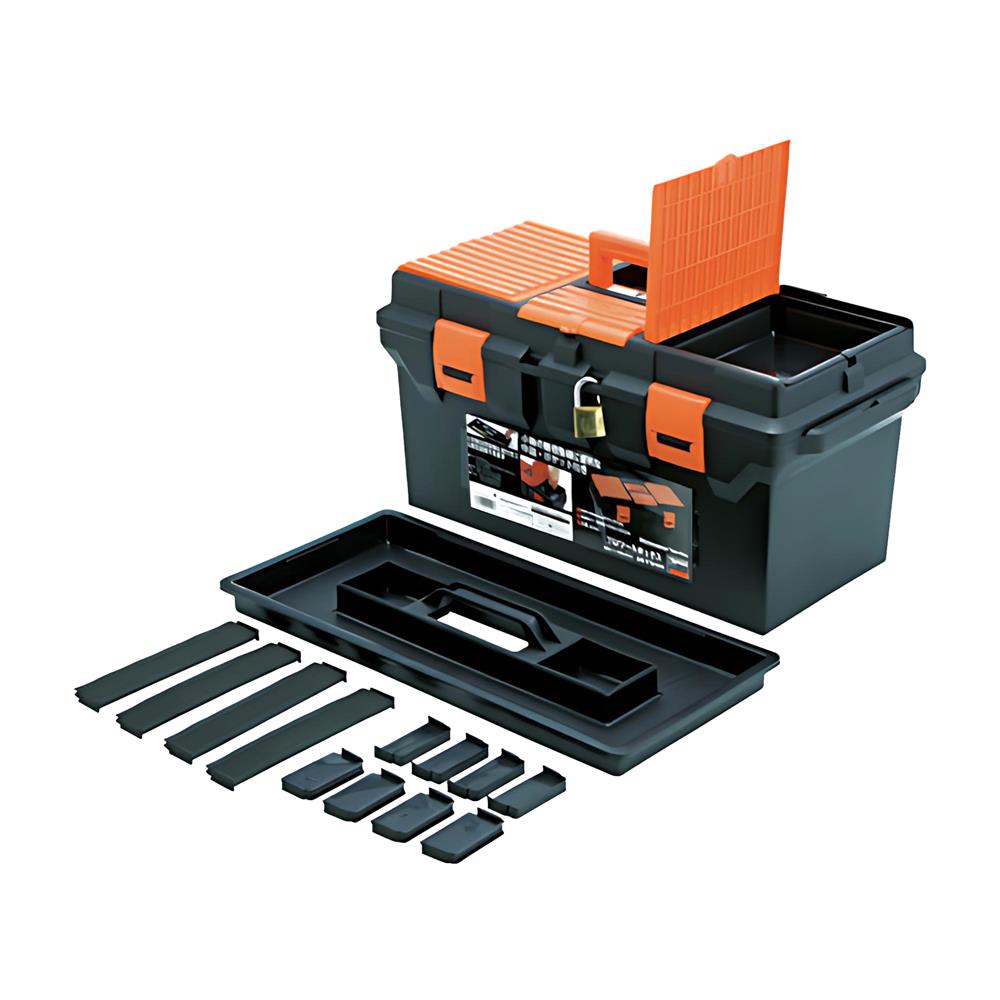 กล่องเครื่องมือพลาสติก TRUSCO TTB-800 สีดำ-ส้ม