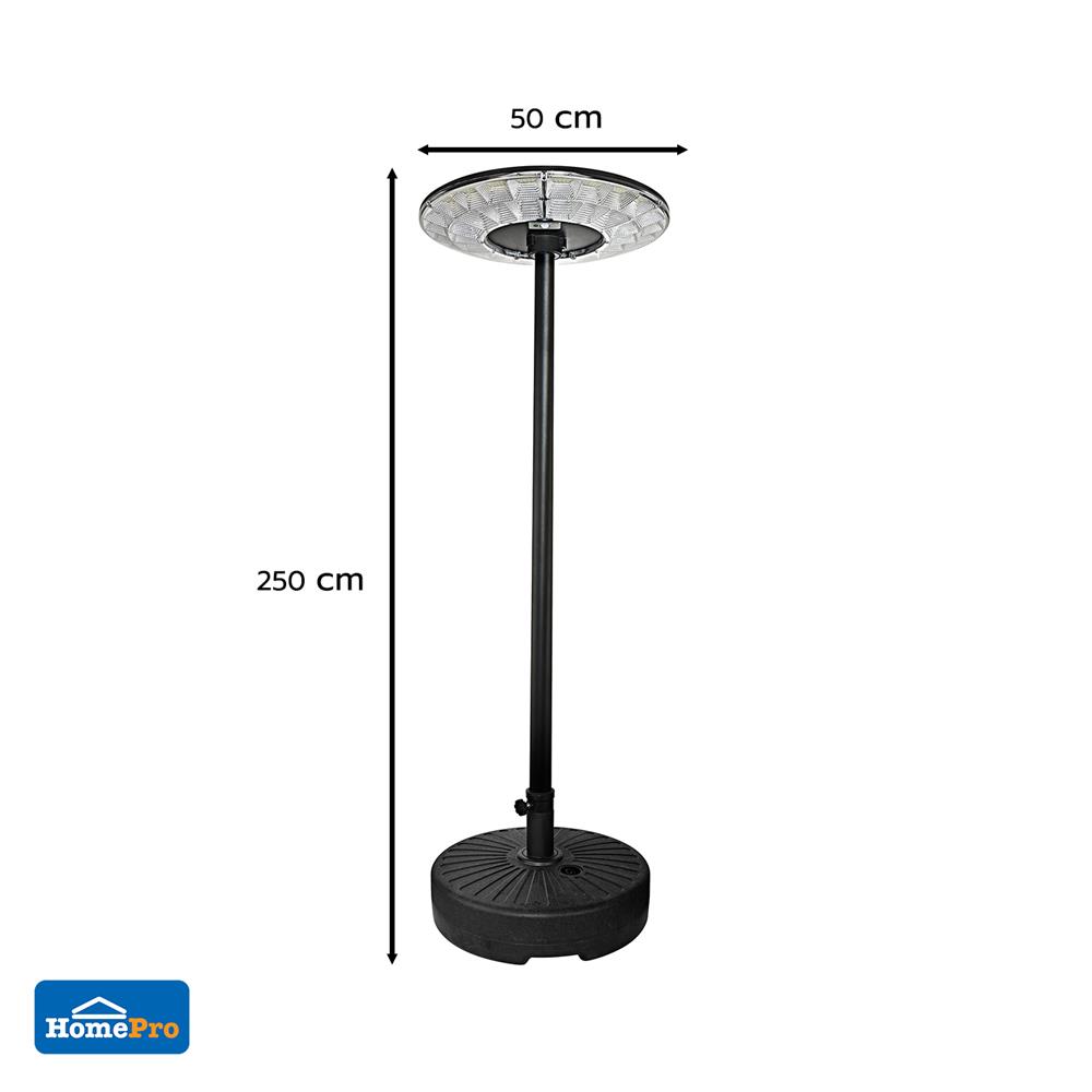 เสาไฟ SOLAR CARINI 1175 2.5 เมตร สีดำ