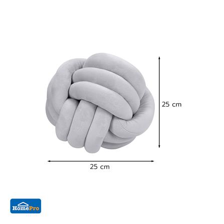 หมอนอิง HOME LIVING STYLE KNOT BALL 10x10 นิ้ว สีเทา_5