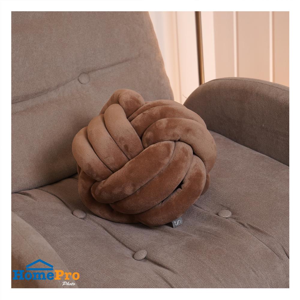 หมอนอิง HOME LIVING STYLE KNOT BALL 10x10 นิ้ว สีน้ำตาล