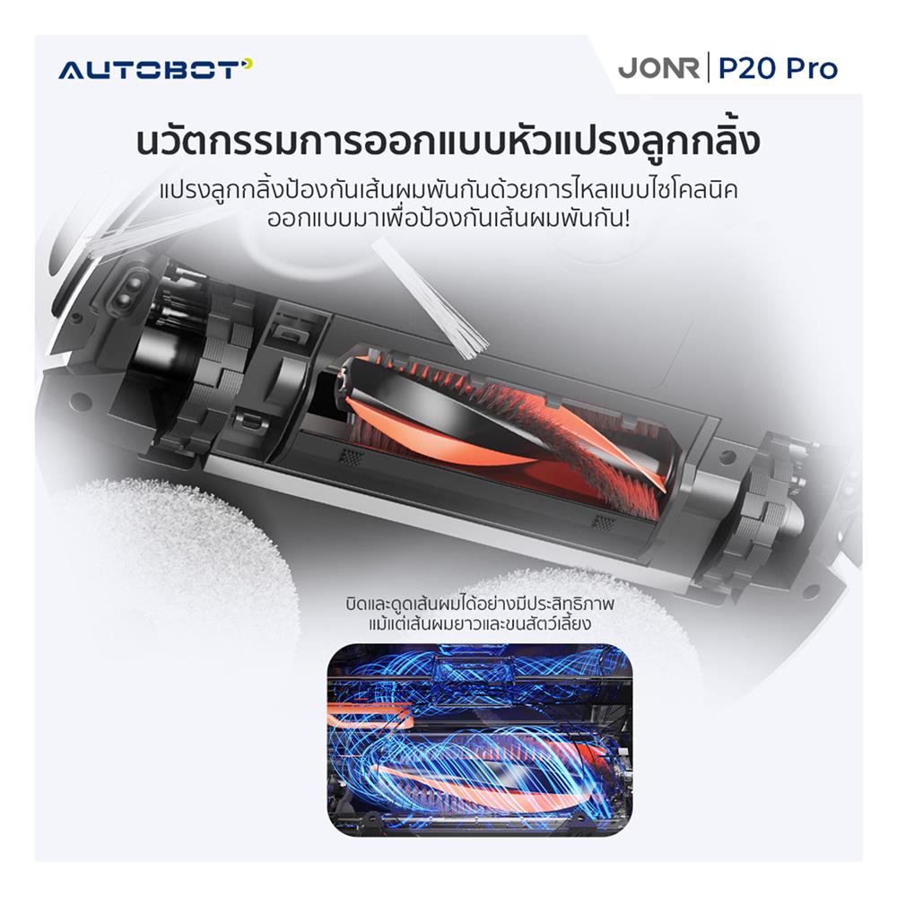 เครื่องดูดฝุ่นหุ่นยนต์ JONR P20 PRO สีขาว