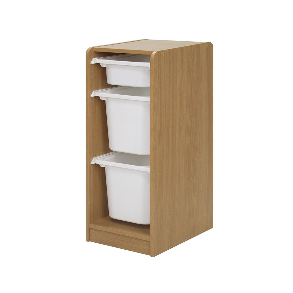 ตู้ลิ้นชักเก็บของ 3 ช่อง FURDINI TORI BOX 33 ซม. สี NATURAL OAK/ขาว