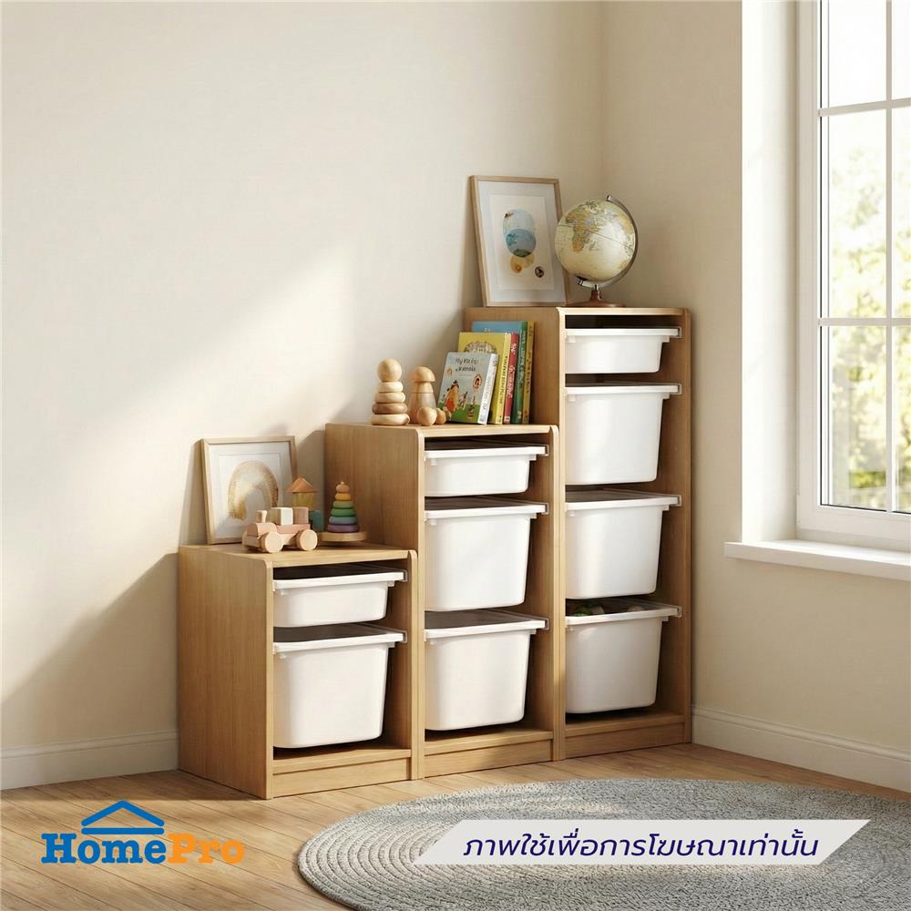 ตู้ลิ้นชักเก็บของ 3 ช่อง FURDINI TORI BOX 33 ซม. สี NATURAL OAK/ขาว