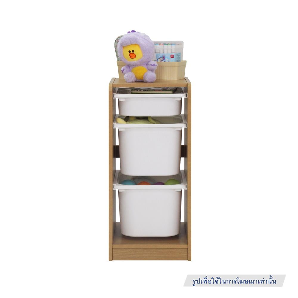 ตู้ลิ้นชักเก็บของ 3 ช่อง FURDINI TORI BOX 33 ซม. สี NATURAL OAK/ขาว