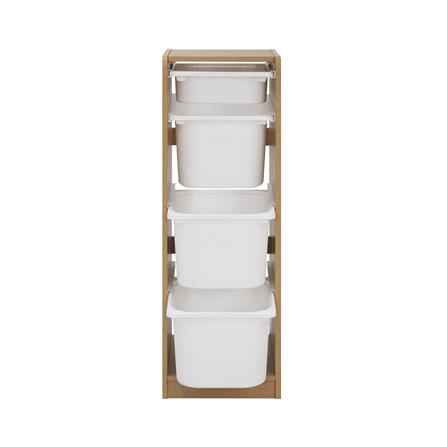 ตู้ลิ้นชักเก็บของ 4 ช่อง FURDINI TORI BOX 33 ซม. สี NATURAL OAK/ขาว_2