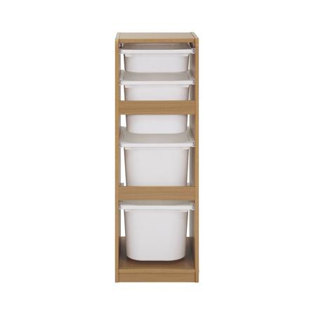 ตู้ลิ้นชักเก็บของ 4 ช่อง FURDINI TORI BOX 33 ซม. สี NATURAL OAK/ขาว_4