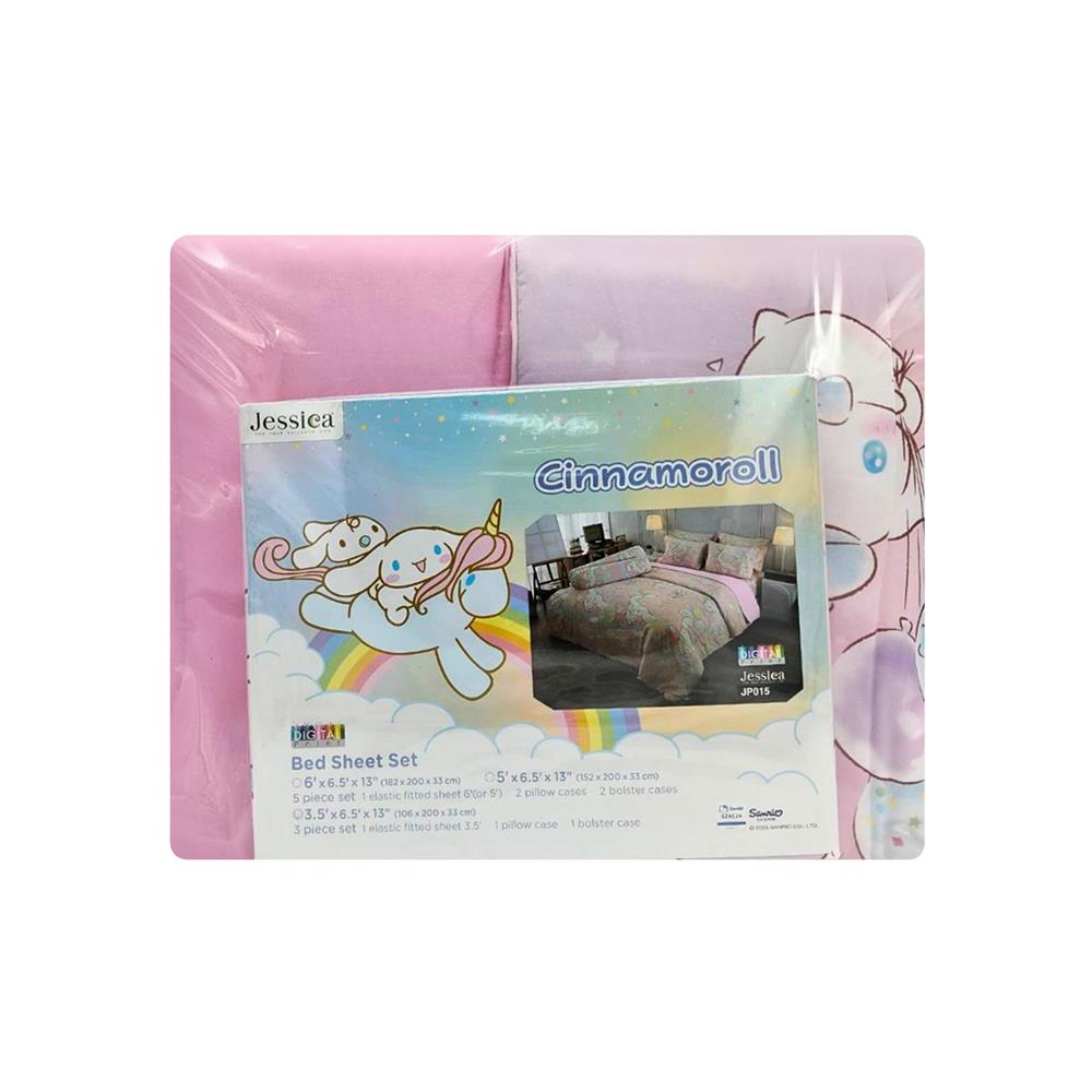 ชุดผ้าปู 6 ฟุต (ชุด 6 ชิ้น) JESSICA CINNAMONROLL 22065-JP015