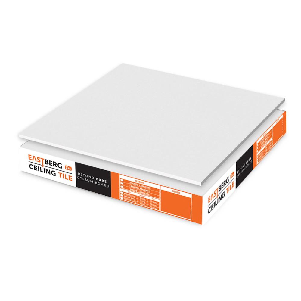 แผ่นยิปซั่ม GM EASTBERG ขาวผ่อง 60x60x0.8 ซม. (แพ็ก 10 ชิ้น)