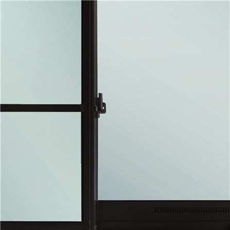 หน้าต่างบานเลื่อนอะลูมิเนียม S-F-S พร้อมมุ้งลวด SANKYOALUMI J-TRUST VENTILATION 240x110 ซม. สีดำ_1