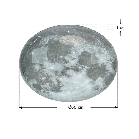 ไฟเพดาน LED STARLIGHT MOON 04-SL-23445-500 72 วัตต์ DAYLIGHT/COOL WHITE/WARM WHITE 19 นิ้ว สีขาว/เทา_5