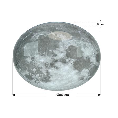 ไฟเพดาน LED STARLIGHT MOON H 04-SL-23445-800 144 วัตต์ DAYLIGHT/COOL WHITE/WARM WHITE 31 นิ้ว สีขาว/เทา_5