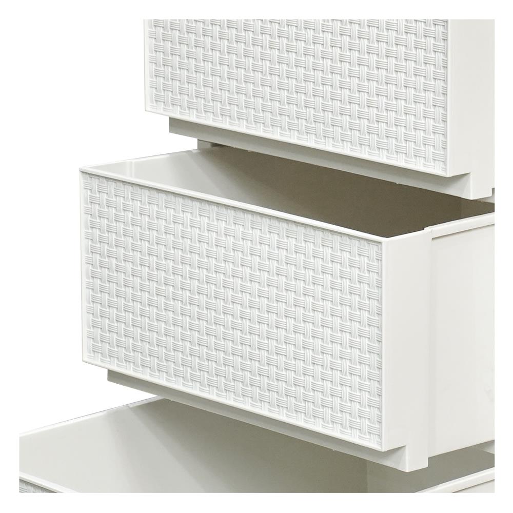 ตู้ลิ้นชัก 4 ชั้น STACKO SAAN 34.2x36.5x68.5 ซม. สีขาว