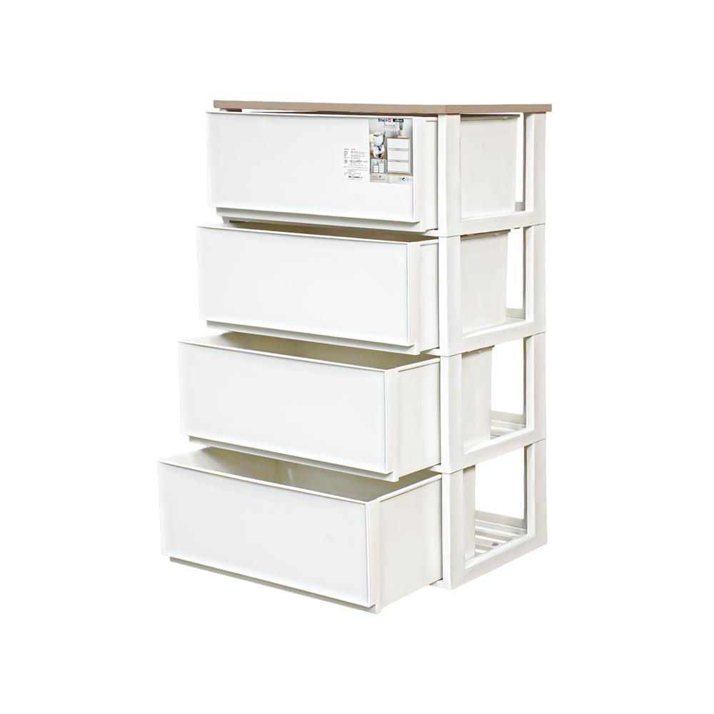 ตู้ลิ้นชัก 4 ชั้น STACKO MODULAR 53.5x36.5x90.5 ซม. สีขาว