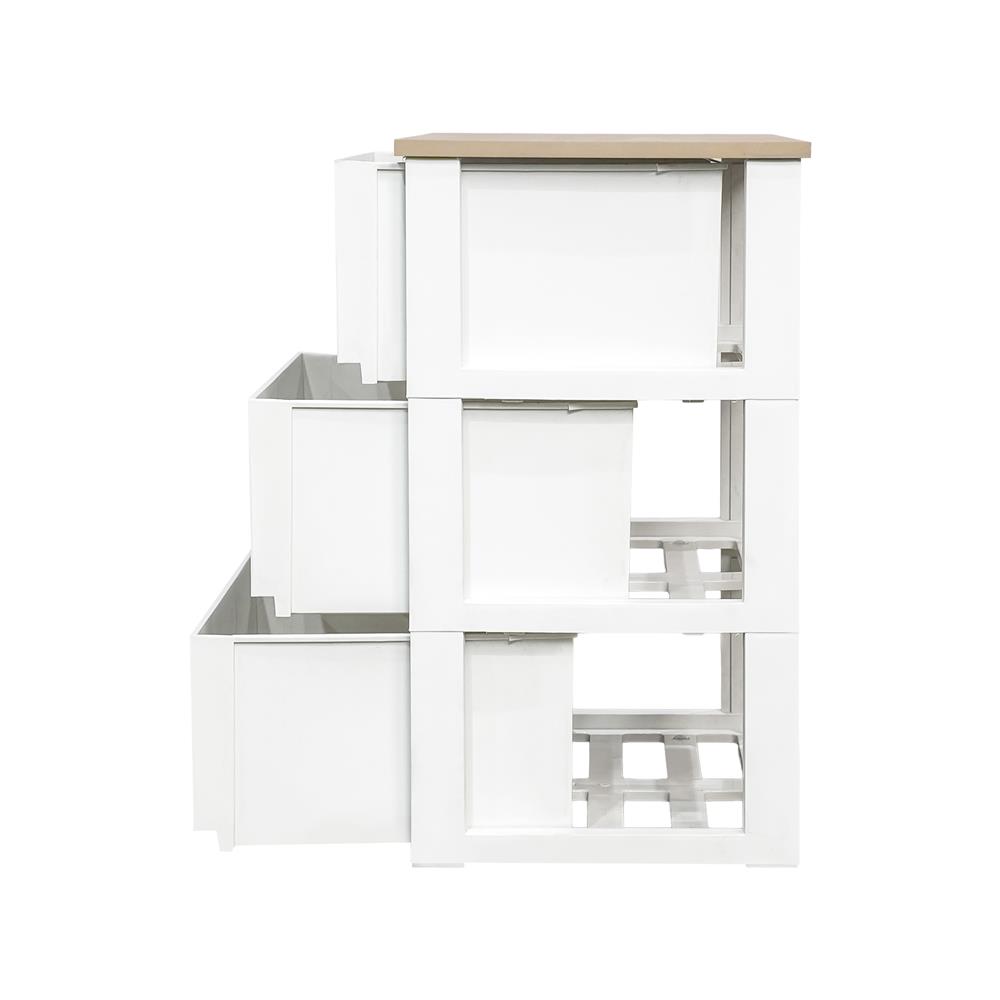 ตู้ลิ้นชัก 3 ชั้น STACKO MODULAR 53.5x36.5x68 ซม. สีขาว