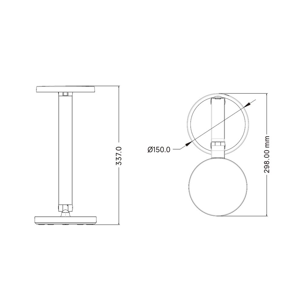 ไฟอ่านหนังสือ LED CARINI LA-M228WH 8 วัตต์ DAYLIGHT/COOL WHITE/WARM WHITE สีขาว