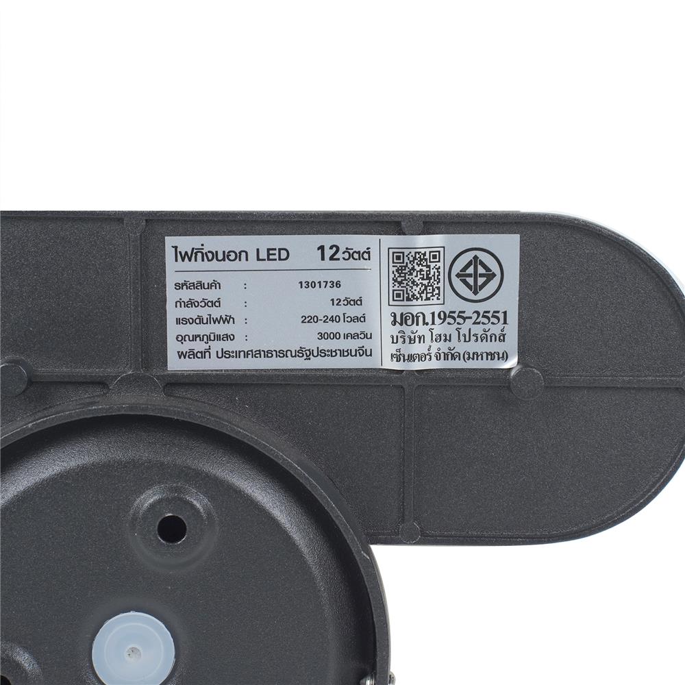 ไฟผนังภายนอก LED CARINI BO-WL3512 12 วัตต์ WARM WHITE สีดำ