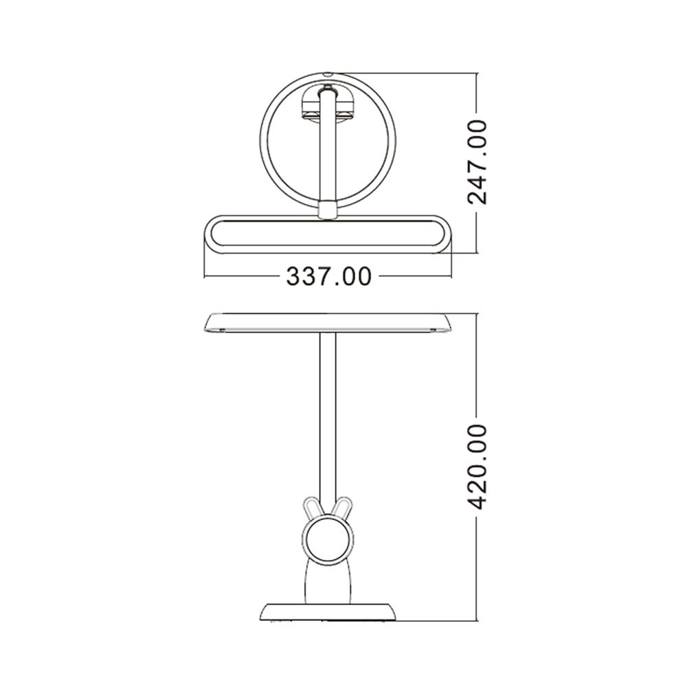 ไฟอ่านหนังสือ LED CARINI LA-E618 12 วัตต์ DAYLIGHT/COOL WHITE/WARM WHITE สีขาว