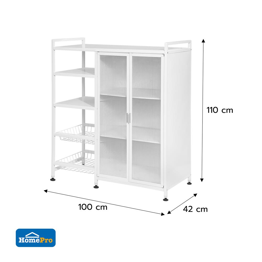 ตู้อเนกประสงค์ CABIN BARE 100x110 ซม. สีขาว