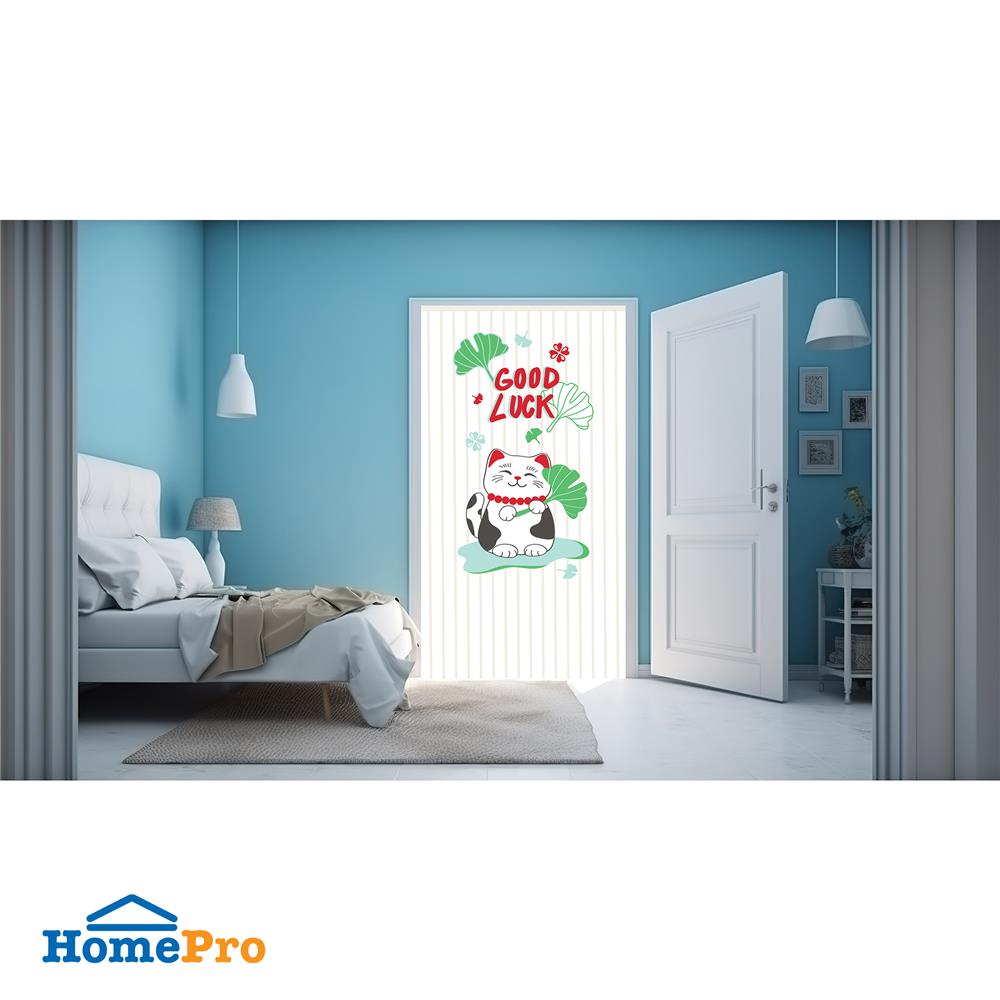 มู่ลี่ PVC HOME LIVING STYLE GOOD LUCK 80X200 ซม. สีขาว-เขียว