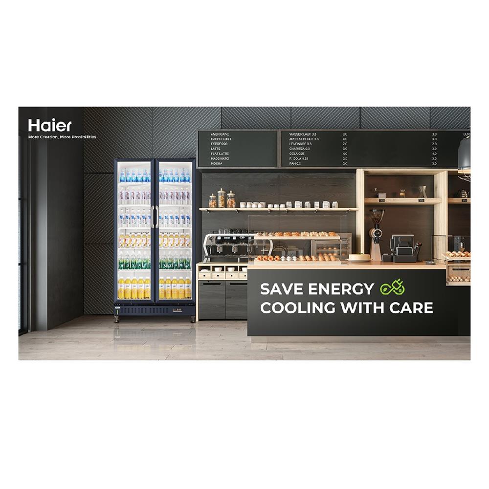 ตู้แช่เครื่องดื่ม 2 ประตู HAIER SC-652BPC 22.1 คิว สีน้ำเงิน