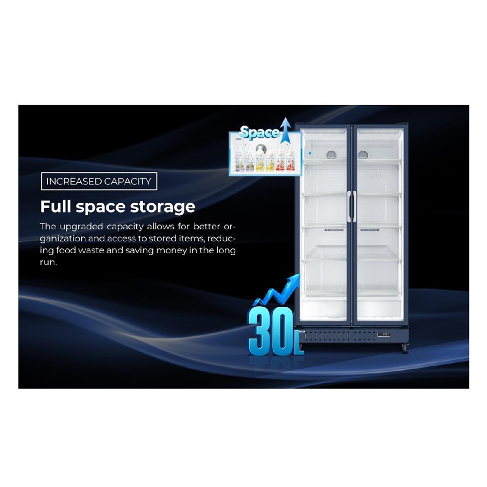 ตู้แช่เครื่องดื่ม 2 ประตู HAIER SC-652BPC 22.1 คิว สีน้ำเงิน