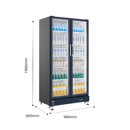 ตู้แช่เครื่องดื่ม 2 ประตู HAIER SC-652BPC 22.1 คิว สีน้ำเงิน_12